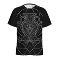 Black And White Aquarius Sign Print Men's Athletic T-Shirt