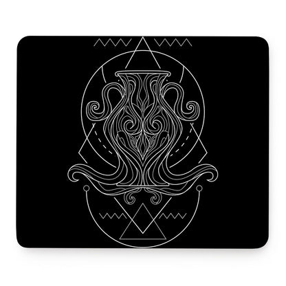Black And White Aquarius Sign Print Mouse Pad