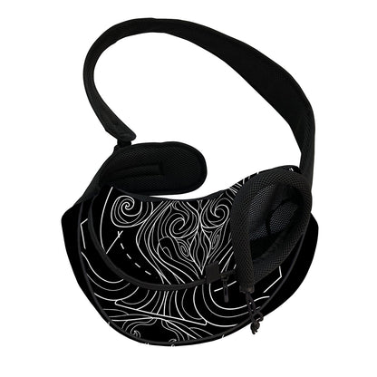 Black And White Aquarius Sign Print Pet Sling Carrier