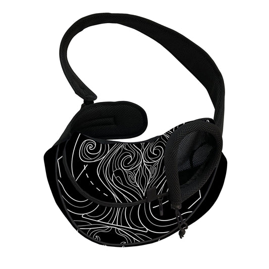 Black And White Aquarius Sign Print Pet Sling Carrier