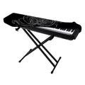 Black And White Aquarius Sign Print Piano Keyboard Cover