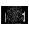 Black And White Aquarius Sign Print Placemat