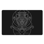 Black And White Aquarius Sign Print Polyester Doormat