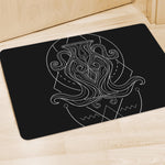 Black And White Aquarius Sign Print Polyester Doormat