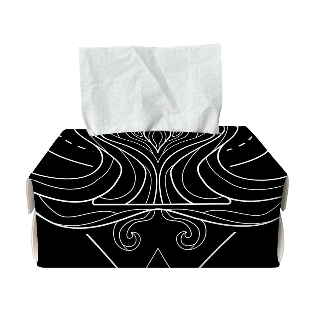 Black And White Aquarius Sign Print Rectangle Tissue Box Cover