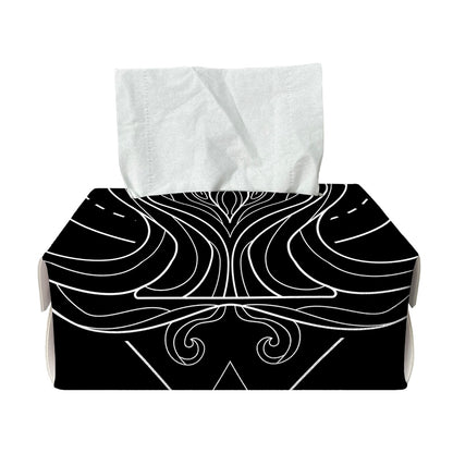 Black And White Aquarius Sign Print Rectangle Tissue Box Cover