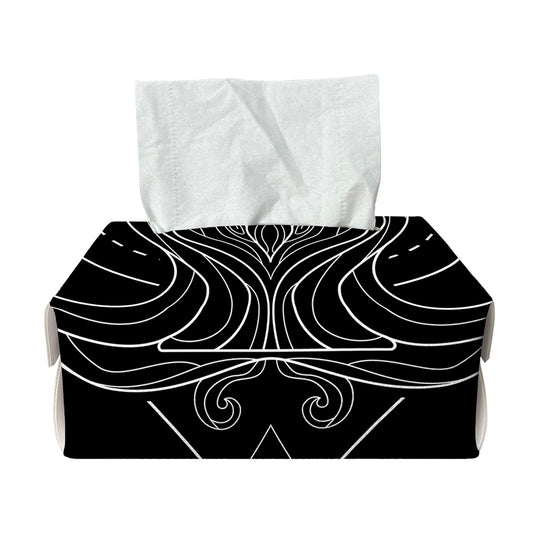 Black And White Aquarius Sign Print Rectangle Tissue Box Cover