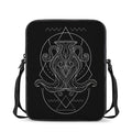Black And White Aquarius Sign Print Rectangular Crossbody Bag