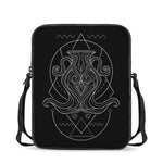 Black And White Aquarius Sign Print Rectangular Crossbody Bag