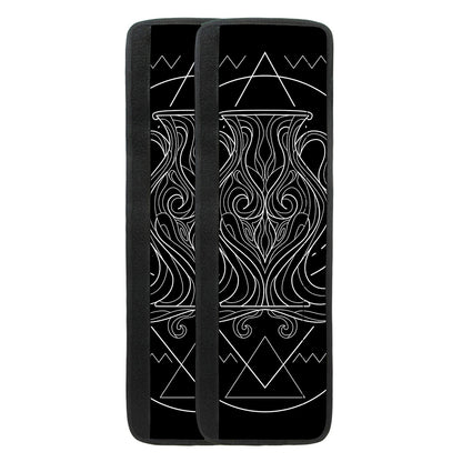 Black And White Aquarius Sign Print Refrigerator Handle Covers