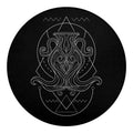Black And White Aquarius Sign Print Round Blanket