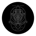 Black And White Aquarius Sign Print Round Floor Mat
