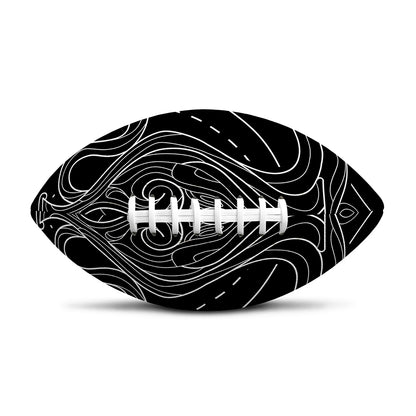 Black And White Aquarius Sign Print Rugby Ball