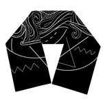 Black And White Aquarius Sign Print Scarf