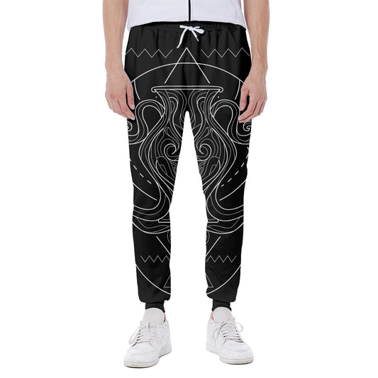 Black And White Aquarius Sign Print Scuba Joggers