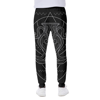 Black And White Aquarius Sign Print Scuba Joggers
