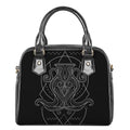 Black And White Aquarius Sign Print Shoulder Handbag