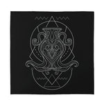Black And White Aquarius Sign Print Silk Bandana