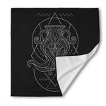 Black And White Aquarius Sign Print Silk Bandana