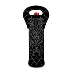 Black And White Aquarius Sign Print Single Neoprene Wine Tote