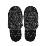 Black And White Aquarius Sign Print Slippers