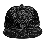 Black And White Aquarius Sign Print Snapback Cap