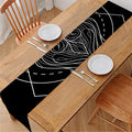 Black And White Aquarius Sign Print Table Runner