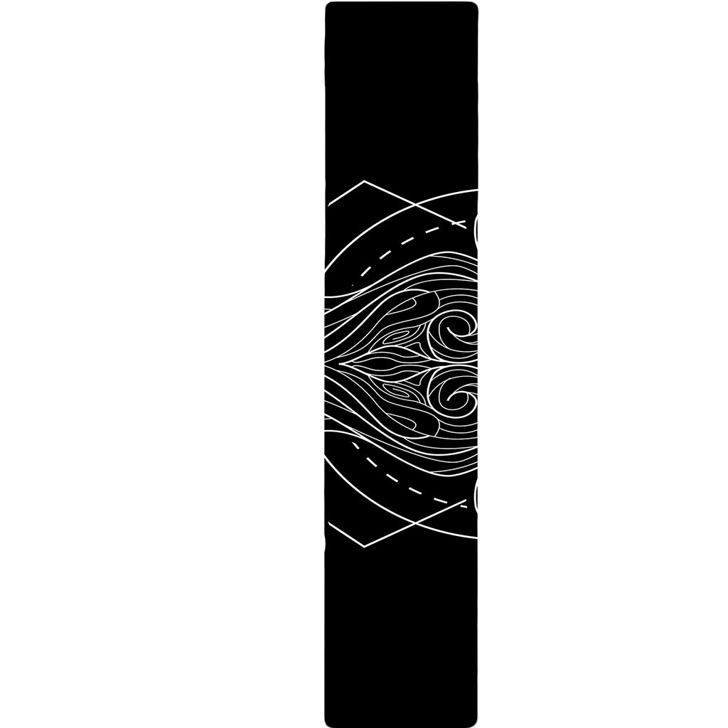Black And White Aquarius Sign Print Table Runner