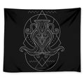 Black And White Aquarius Sign Print Tapestry