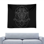 Black And White Aquarius Sign Print Tapestry