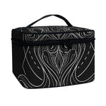 Black And White Aquarius Sign Print Travel Makeup Bag