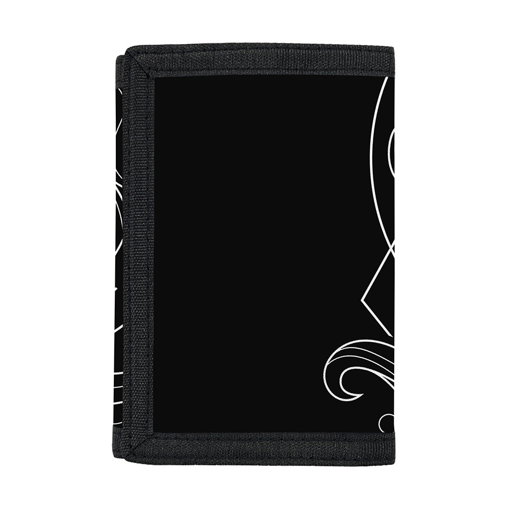Black And White Aquarius Sign Print Trifold Wallet