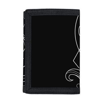 Black And White Aquarius Sign Print Trifold Wallet