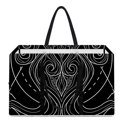 Black And White Aquarius Sign Print Utility Tote Bag