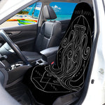 Black And White Aquarius Sign Print Waterproof Car Seat Cover