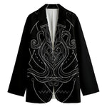 Black And White Aquarius Sign Print Women's Blazer