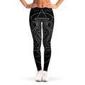 Black And White Aquarius Sign Print Women's Leggings