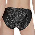 Black And White Aquarius Sign Print Women's Panties