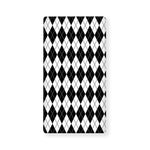 Black And White Argyle Pattern Print Baby Crib Sheet