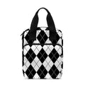 Black And White Argyle Pattern Print Bible Tote Bag