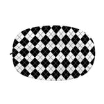 Black And White Argyle Pattern Print Car Side Mirror Covers