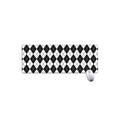 Black And White Argyle Pattern Print Extended Mouse Pad