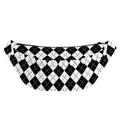 Black And White Argyle Pattern Print Fanny Pack