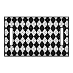 Black And White Argyle Pattern Print Golf Cart Seat Cover
