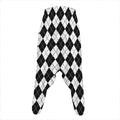 Black And White Argyle Pattern Print Hammer Pants