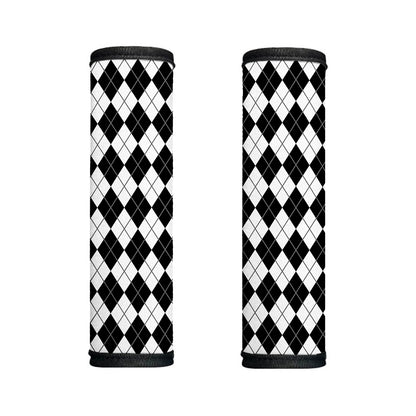 Black And White Argyle Pattern Print Handle Covers