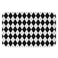 Black And White Argyle Pattern Print Indoor Door Mat
