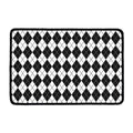 Black And White Argyle Pattern Print Kitchen Mat