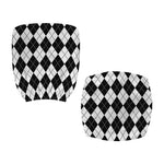 Black And White Argyle Pattern Print Office Chair Cover