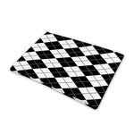 Black And White Argyle Pattern Print Pet Cooling Mat Cover